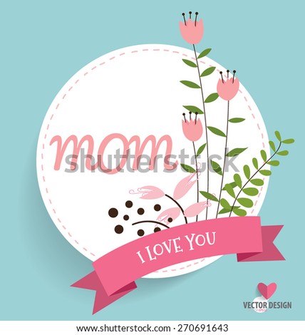 Happy Mother's Day with Floral bouquets background, vector illustration.