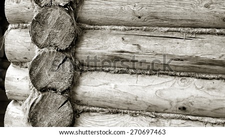 Timbered wall. Wood texture, grunge