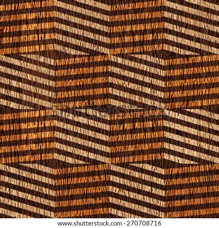 Abstract winding pattern - zig zag chevron style - decorative panels - Interior Design wallpaper - seamless background - wood floors - Continuous replication