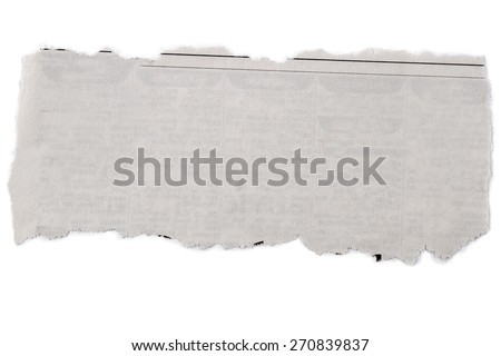 Piece of torn paper on plain background  Royalty-Free Stock Photo #270839837