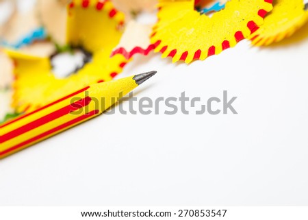 sharp of a pencil. close-up, shallow depth of field