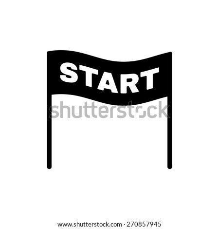 The start icon. Start symbol. Flat Vector illustration Royalty-Free Stock Photo #270857945