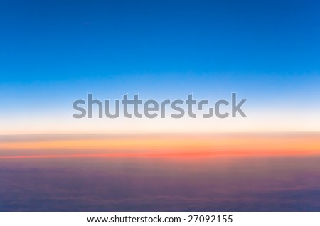 Dawn in the skies (from a plane)