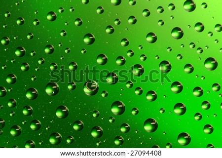 colored drops on the glass