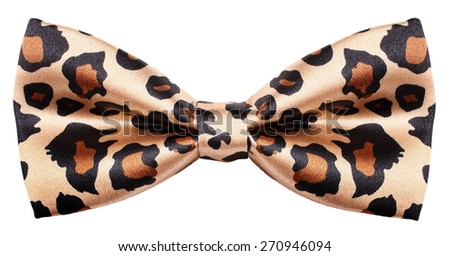 Bow tie animal print with leopard pattern