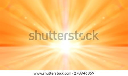 Blurred background image for the screen saver with the text. Element flower petals transformed as the sun's rays. The substrate for the text. Abstraction - the sun's rays through the yellow sheet.
