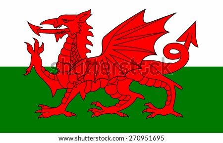 Flag of Wales Royalty-Free Stock Photo #270951695
