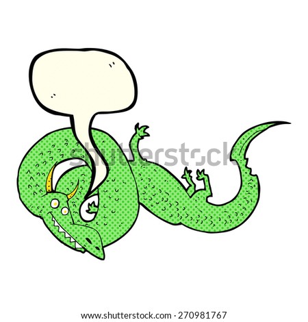 cartoon chinese dragon with speech bubble