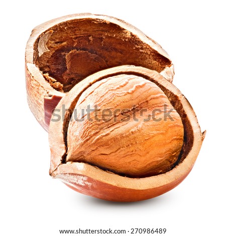 Hazelnuts isolated Clipping Path
