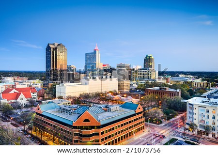Raleigh, North Carolina, USA downtown city skyline. Royalty-Free Stock Photo #271073756