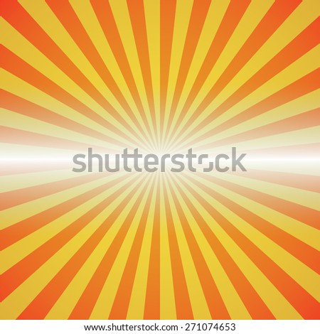 red-yellow Background With Sunburst. Vector Illustration