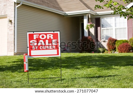 Home: For Sale By Owner Sign In Front Yard