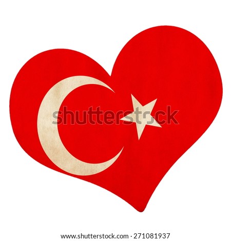 flag in the heart shape