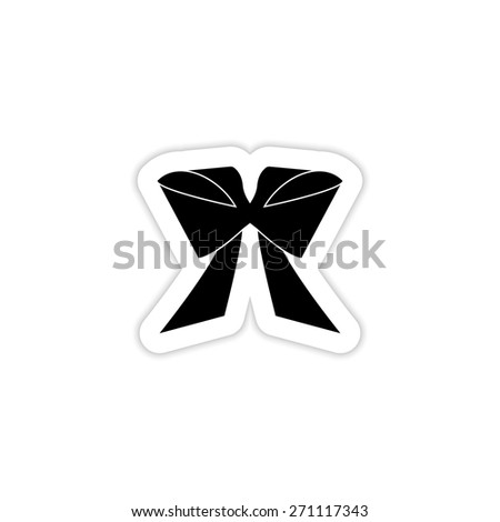 bow icon on a white background with shadow