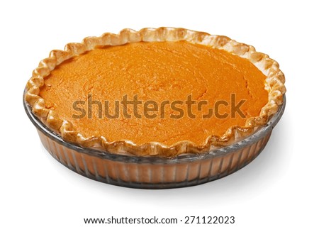 Pumpkin Pie, Pie, Isolated.