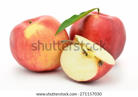 Red, ripe apples Jonagold isolated on white background Royalty-Free Stock Photo #271157030