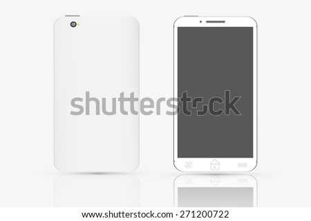 Smart phone white color vector design.
