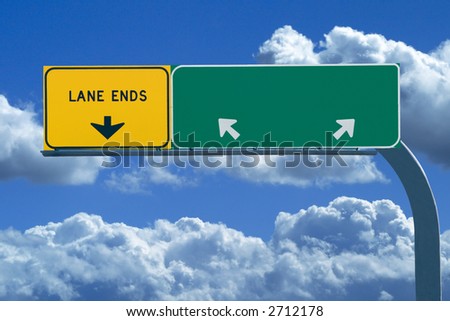 Blank freeway sign ready for your custom text