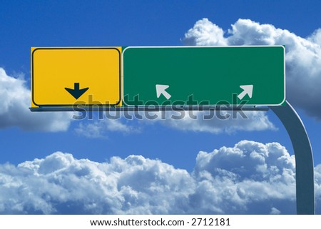 Blank freeway sign ready for your custom text