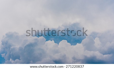 big clouds with blue sky