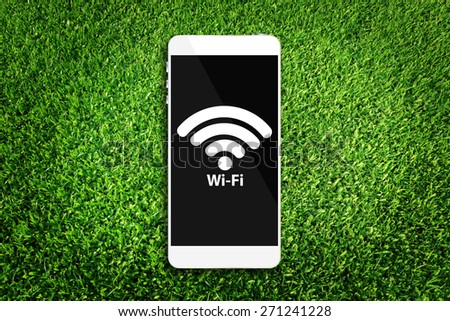  vector wifi symbol on smartphone
