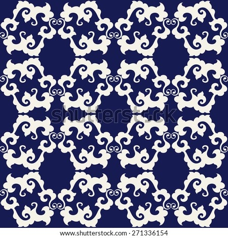 Abstract vintage seamless floral pattern. Repeating vector background for fabric, prints, cards