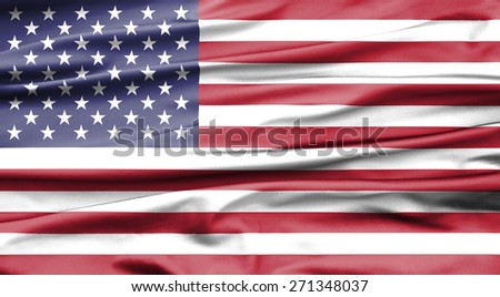Soft velvet looking flag of the USA with folds
