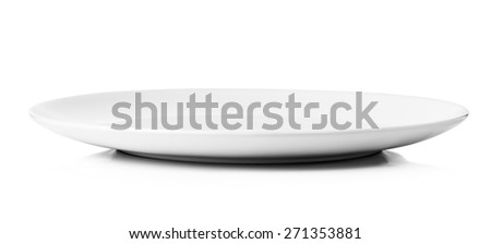 white plate isolated on a white background.
