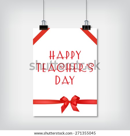 Stylish background for the holiday Teachers Day vector illustration