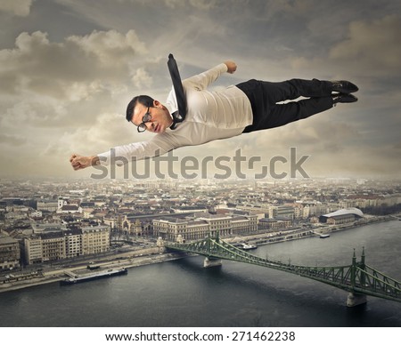 Flying over the city  Royalty-Free Stock Photo #271462238
