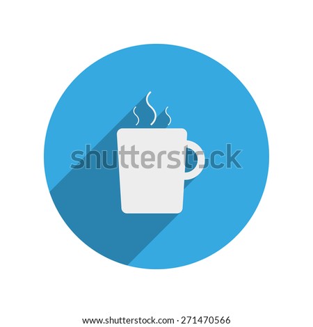 blue round icon mug