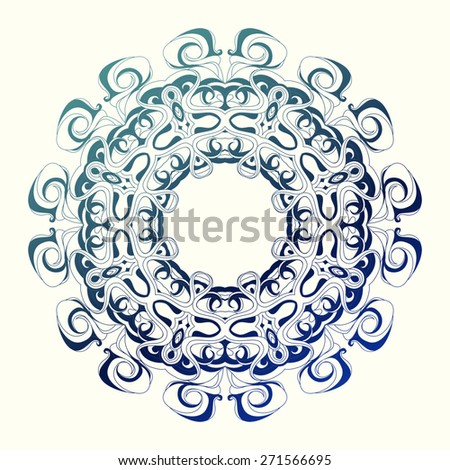 Round rosette. Circular pattern.