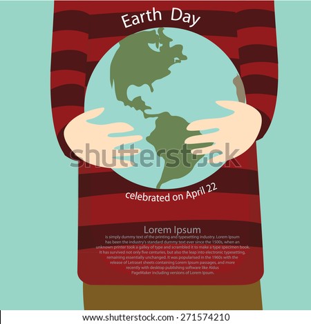  Earth day April 22nd,  illustration concept
