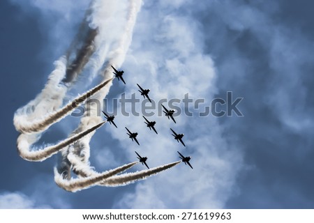 Show of force jets  Royalty-Free Stock Photo #271619963