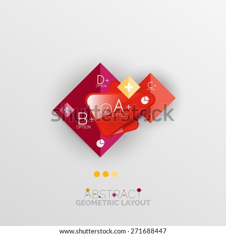 Modern abstract geometric info banner, business presentation or web box