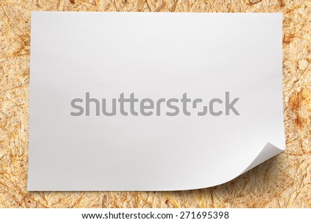 Blank sheet of paper on stone background