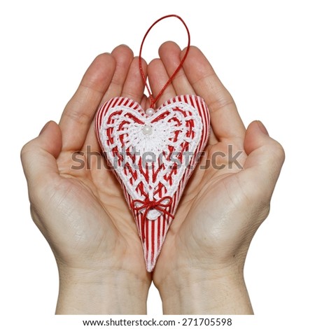 Handmade Heart in Palms on Mother's Day