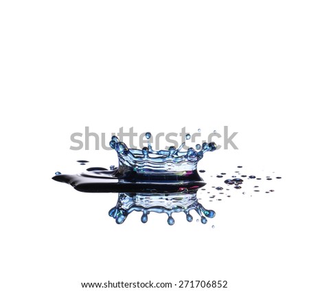 Water splash isolated on a white background