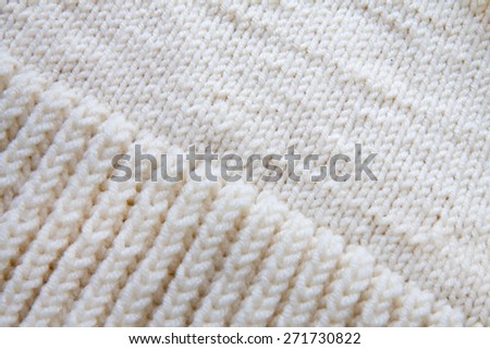 White hand made knitting wool texture background