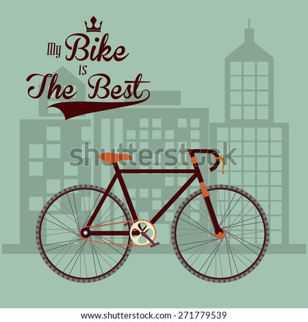 Bike lifestyle design over blue background, vector illustration