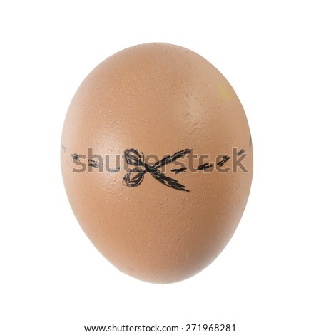 Egg with a cut line