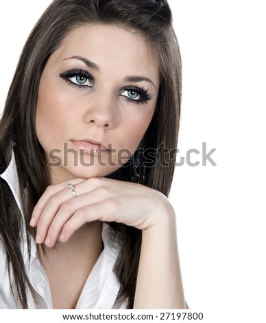 Shot of a Beautiful Teenage Girl Resting her Head on her Hand