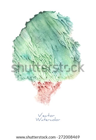A vector watercolor painting of a tree