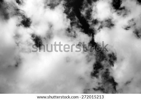 Sky and clouds in monochrome