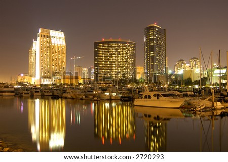 San Diego Harbor night scene