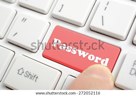 Pressing red password key on keyboard