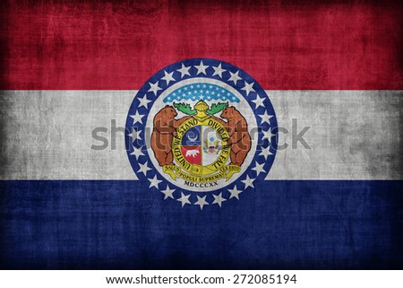 Missouri flag pattern, retro vintage style