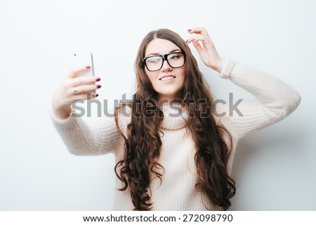Beautiful girl taken pictures of her self .