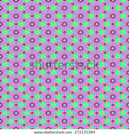 blue and purple Decorative seamless pattern in ethnic geometric style