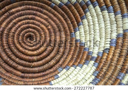 Native American Indian Basket Weaving Detail